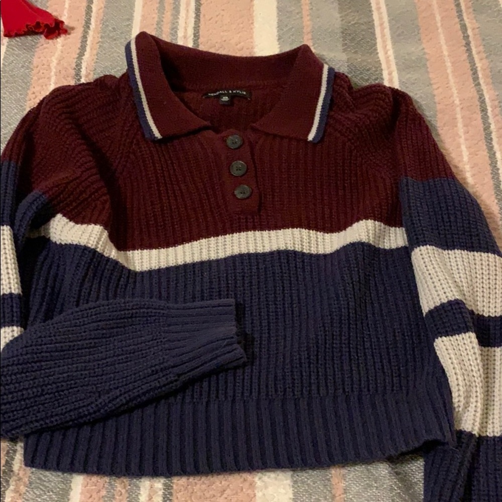Knit sweater shirt